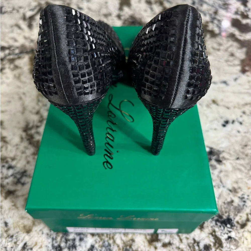 Lauren Lorraine Black Sequin‎ Heels